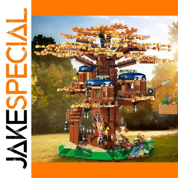 All Seasons Treehouse City Building Blocks Set