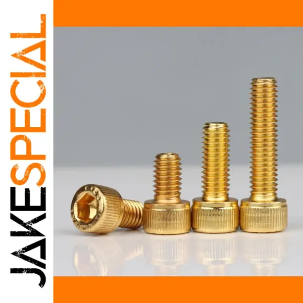 Titanium Gold Plated Hex Socket Screws M6 M8