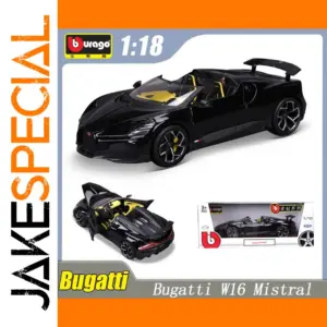 1:18 Bburago Bugatti W16 Mistral Model Car Sports Diecast Bugatti Mistral Cart Alloy Luxury Vehicle Toys Car Kids Gift