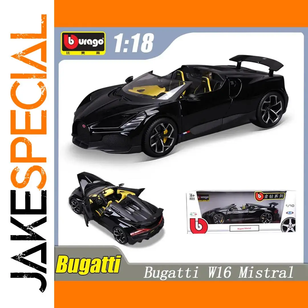1:18 Bburago Bugatti W16 Mistral Model Car Sports Diecast Bugatti Mistral Cart Alloy Luxury Vehicle Toys Car Kids Gift 1 1:18 Bburago Bugatti W16 Mistral Model Car Sports Diecast Bugatti Mistral Cart Alloy Luxury Vehicle Toys Car Kids Gift