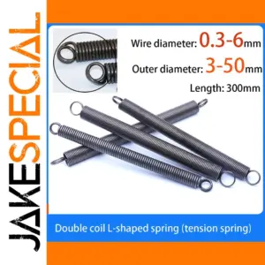 L-shaped Double Coil Tension Spring 300mm