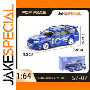 POPRACE 1:64 Nissan R34 Skyline Mini Alloy Car