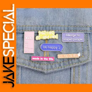 Sarcasm Quotes Enamel Pins Unisex Brooches