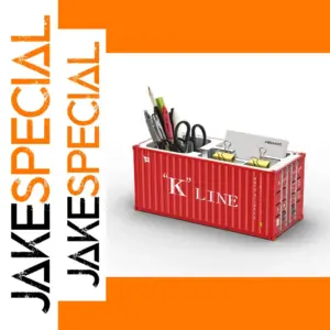 Shipping Container Desk Organizer in Red
