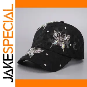 Summer Floral Lace Baseball Cap for Women