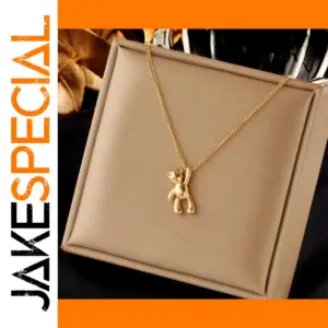 Gold Bear Pendant Necklace for Women