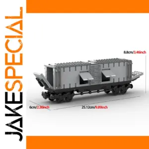 MOC Freight Train Car Building Blocks Model