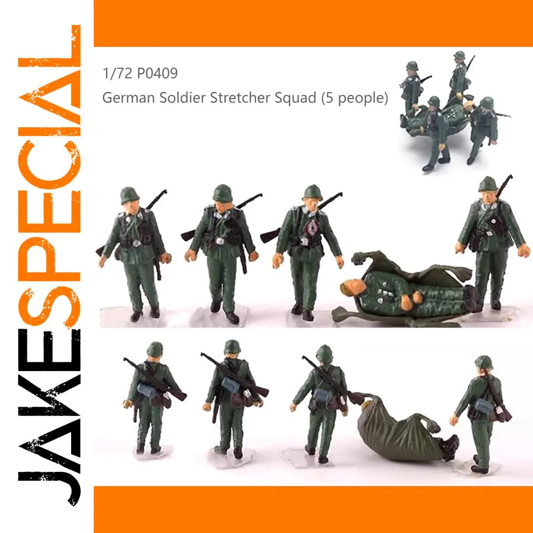 1/72 German WWII Medic Stretcher Squad Model 1 1/72 German WWII Medic Stretcher Squad Model