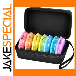 Weekly Pill Organizer with 7 Compartments