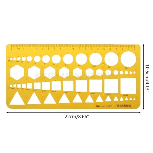 K Resin Geometric Template Ruler Stencil - Image 18