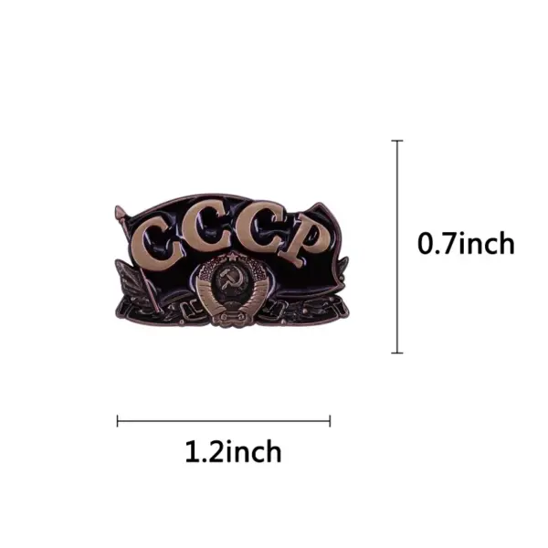 Soviet Union CCCP Lapel Pin Unisex Copper Style - Image 2