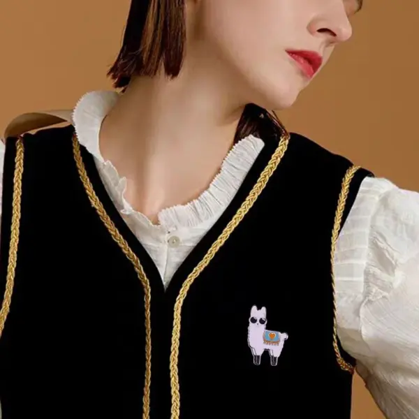 Cool Llama Enamel Pin Badge for Alpaca Lovers - Image 5