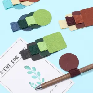 Self-Adhesive PU Leather Pen Clip for Notebooks 37 H357a4509666c42e191fb7cb453ac62a8s