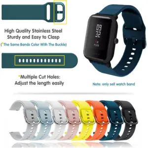 20mm Silicone Strap for Amazfit GTS 2 Mini and More 41 H37ee4d9a3e0f40a7b448a1a33c4a4355R