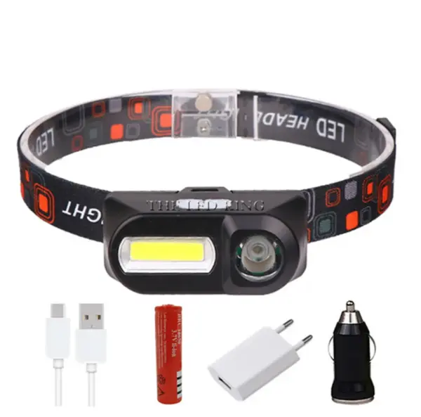 18650 USB Rechargeable COB LED Headlamp - Image 7