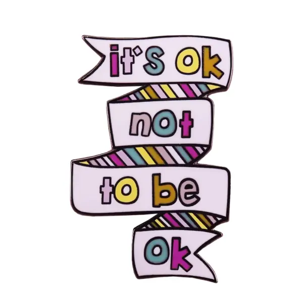 It Is Ok Not to Be Ok Enamel Brooch Pin - Image 2