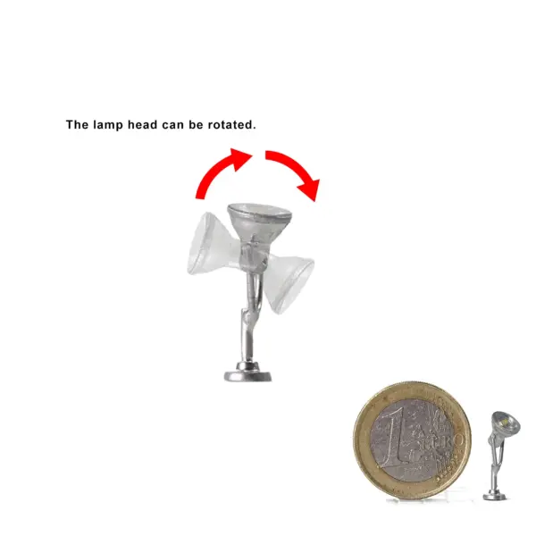 HO Scale 1:87 LED Flood Lights Set for Model Railways - Image 6