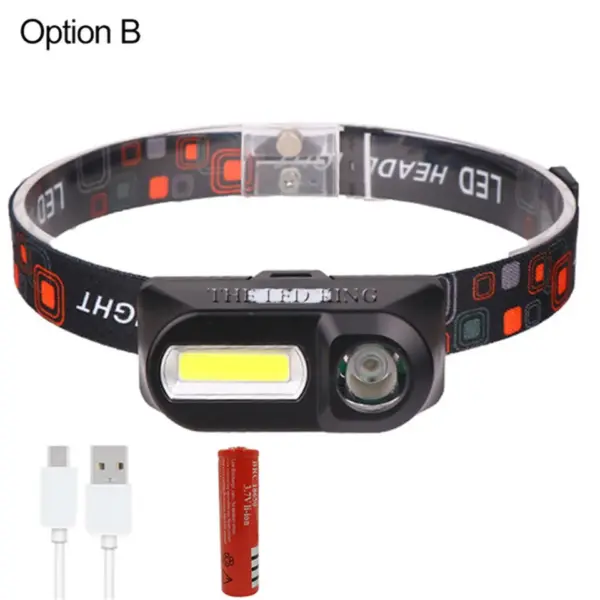 18650 USB Rechargeable COB LED Headlamp - Image 10