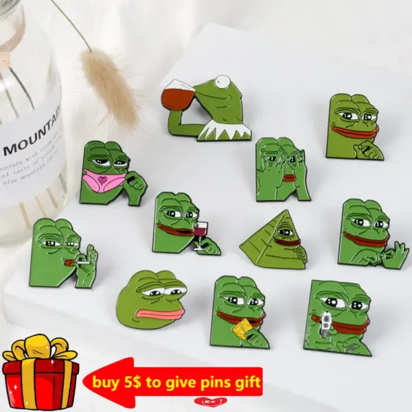 Pepe The Frog Meme Enamel Pin Badge for Bags - Image 4