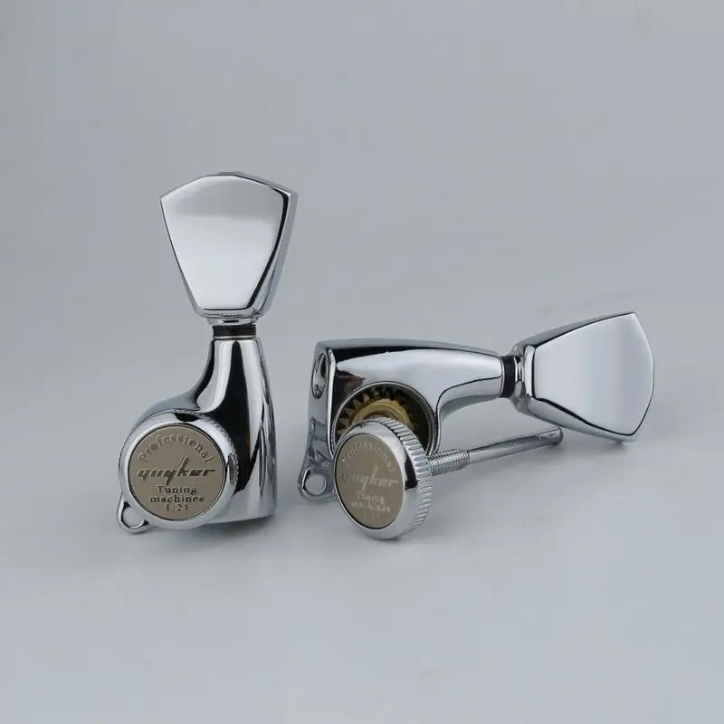 Guyker 3R3L Locking Guitar Tuning Pegs Chrome 3 Guyker 3R3L Locking Guitar Tuning Pegs Chrome - Image 3
