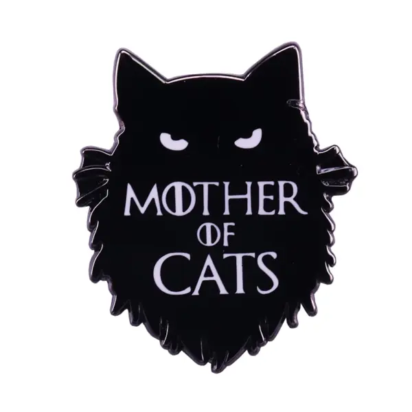 Mother of Cats Thrones Enamel Badge Pin - Image 2