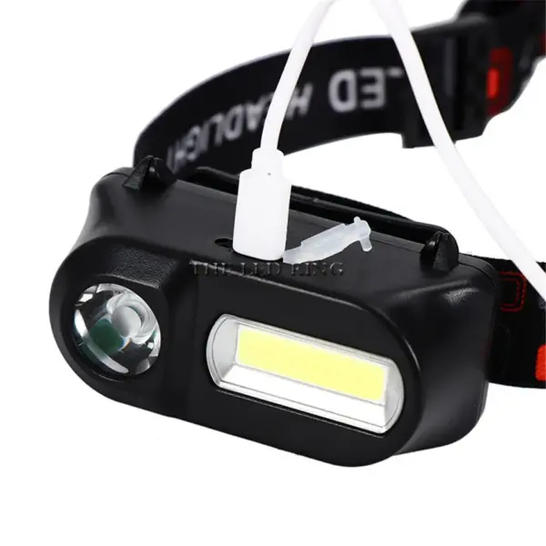 18650 USB Rechargeable COB LED Headlamp - Image 2