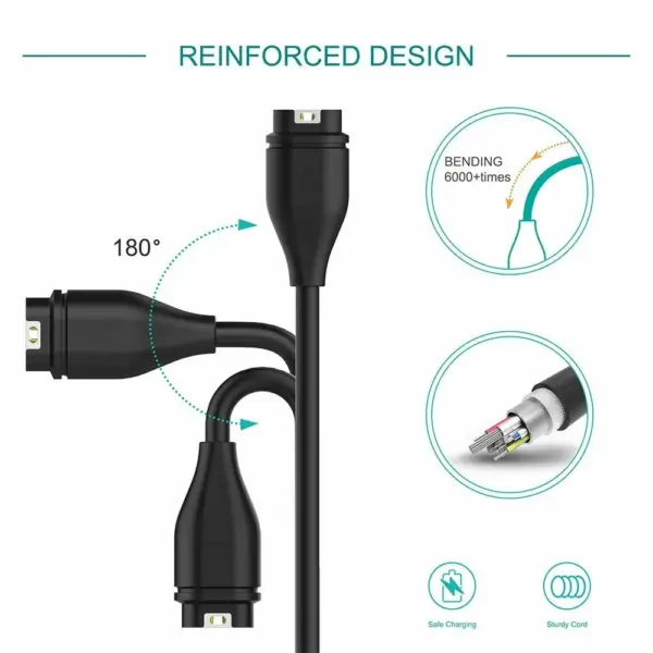 1 Meter USB Type C Charging Cable for Garmin Fenix Series - Image 4