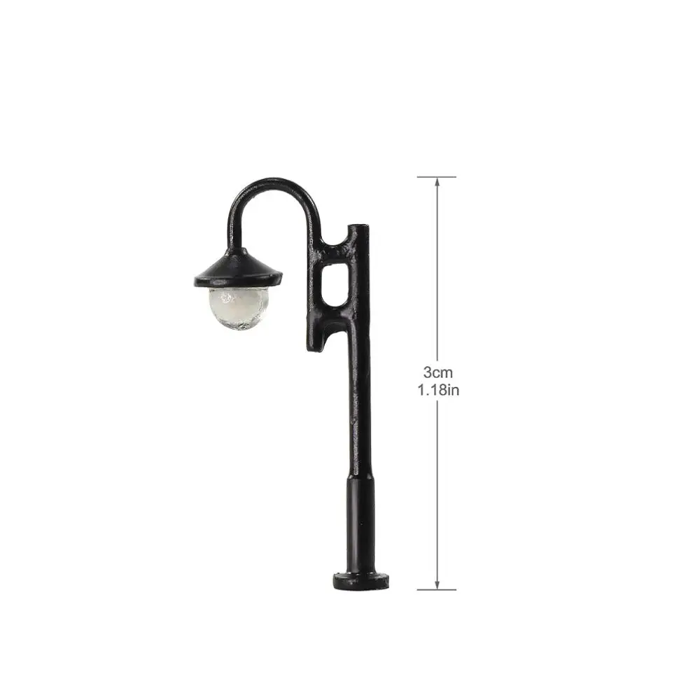 Evemodel 10pcs HO Scale Railway Street Lights Set 10 Evemodel 10pcs HO Scale Railway Street Lights Set - Image 10