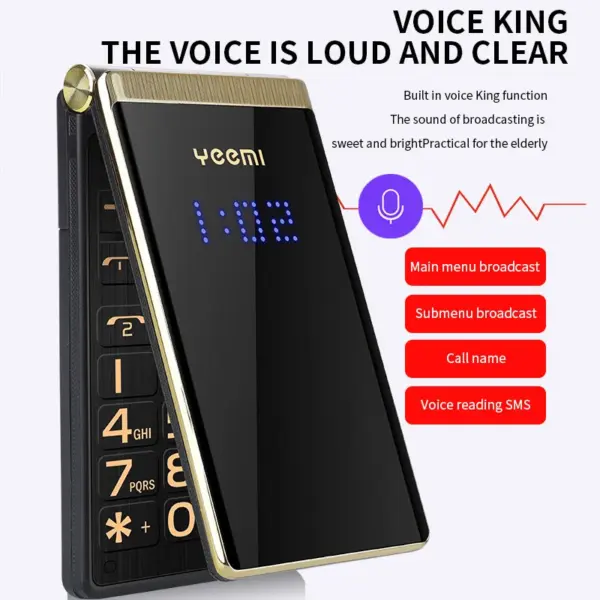 Flip Old Mobile Phone M2-C Dual Screen GSM 2G with Big Buttons - Image 4