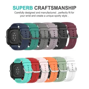 20mm Silicone Strap for Amazfit GTS 2 Mini and More 42 H8fd080d4e886414fb369441f8784ab0bZ