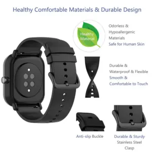20mm Silicone Strap for Amazfit GTS 2 Mini and More 43 H919dc2b15e6945c08969f9c01007abady