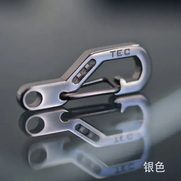 Stainless Steel Python Clip Keychain Accessory - Image 8