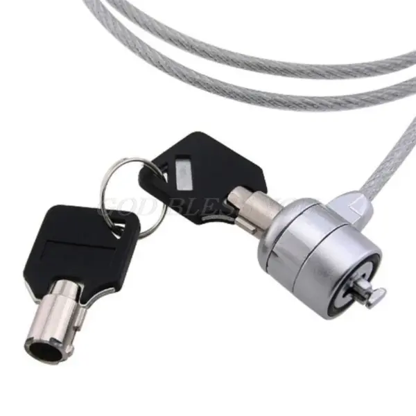 Laptop Security Cable Lock with Keys 110cm - Image 2