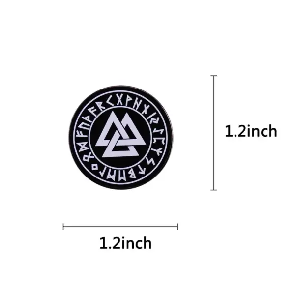 Norse Tri-Triangle Rune Shield Pin - Image 2