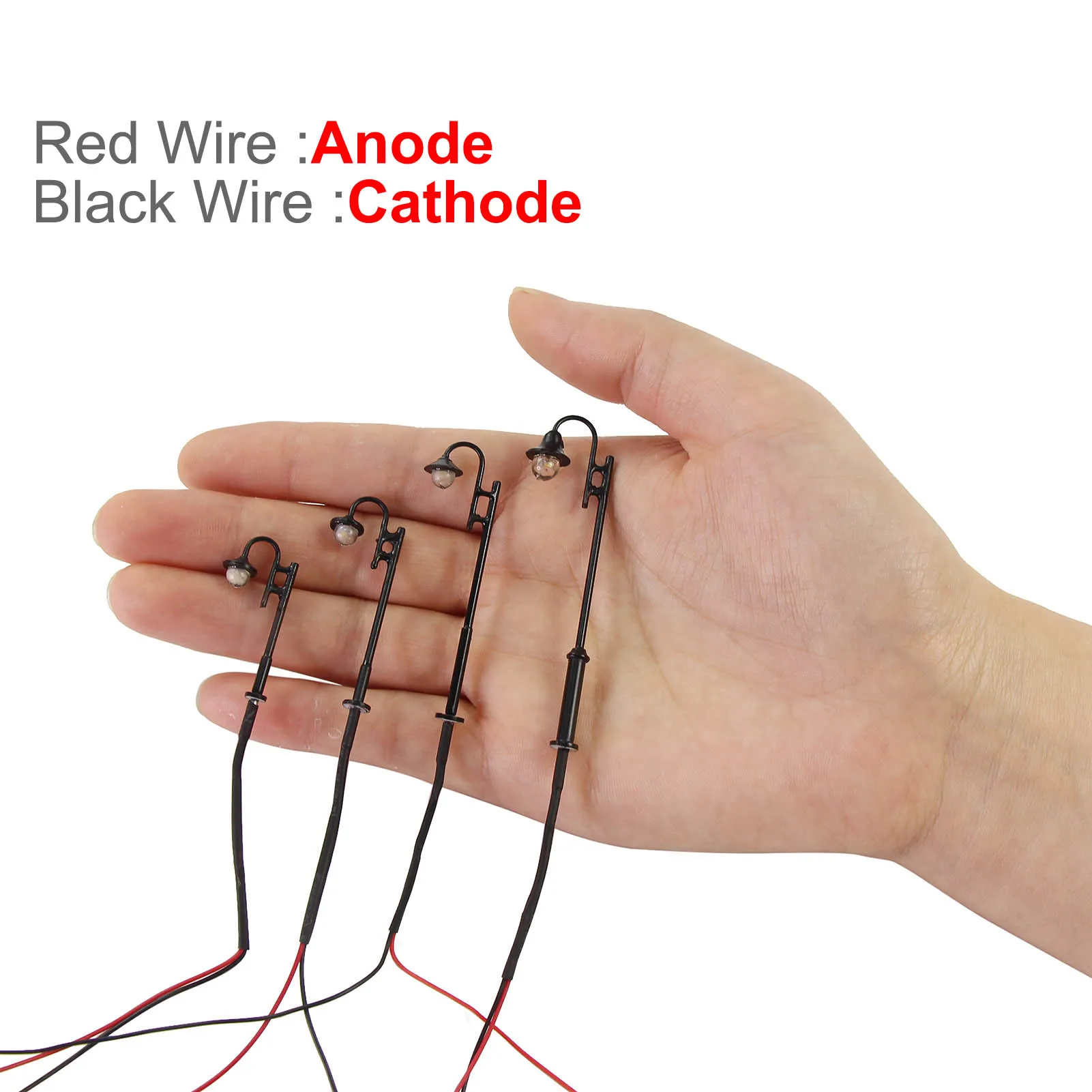 Evemodel 10pcs HO Scale Railway Street Lights Set 2 Evemodel 10pcs HO Scale Railway Street Lights Set - Image 2