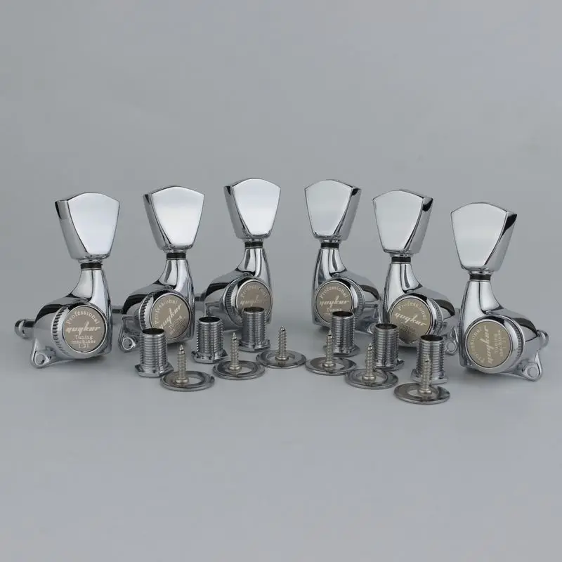 Guyker 3R3L Locking Guitar Tuning Pegs Chrome 2 Guyker 3R3L Locking Guitar Tuning Pegs Chrome - Image 2