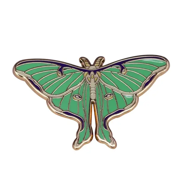 Lunar Butterfly Enamel Brooch Pins Badge - Image 3