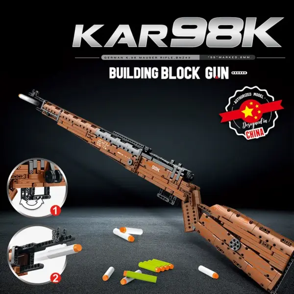 WW2 KAR-98 Sniper Rifle Building Blocks Model Set - Image 2