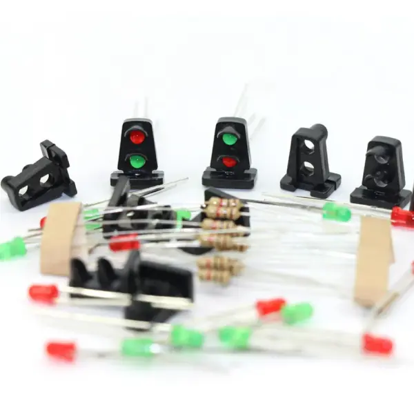 HO Railway Dwarf Signal Set with Red Green LEDs - Image 2