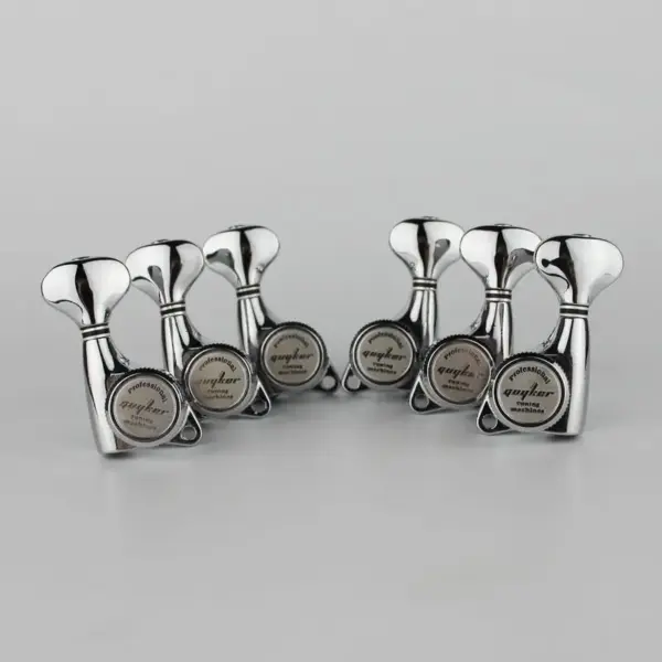 Chrome Silver Lock String Tuners for Guitar - Image 2