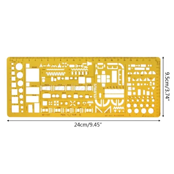 K Resin Geometric Template Ruler Stencil - Image 27