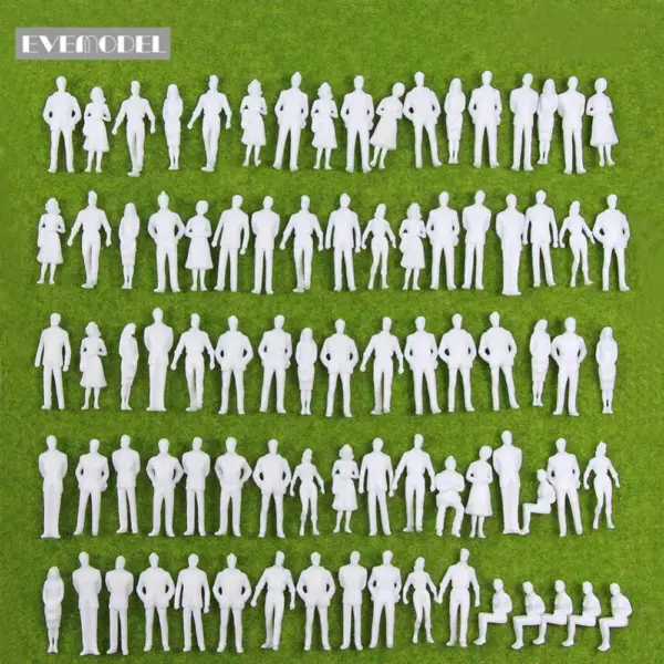 Unpainted O Scale Model Figures Set of 100 - Image 3
