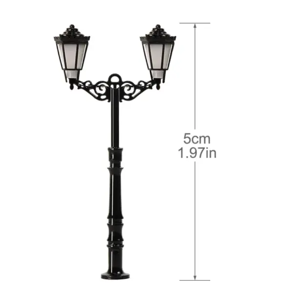 3pcs N Scale Street Lamp Posts with LEDs - Image 2