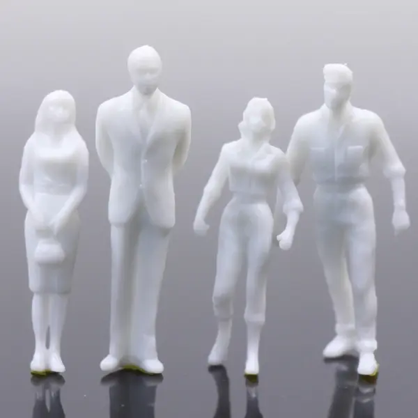 Unpainted O Scale Model Figures Set of 100 - Image 4