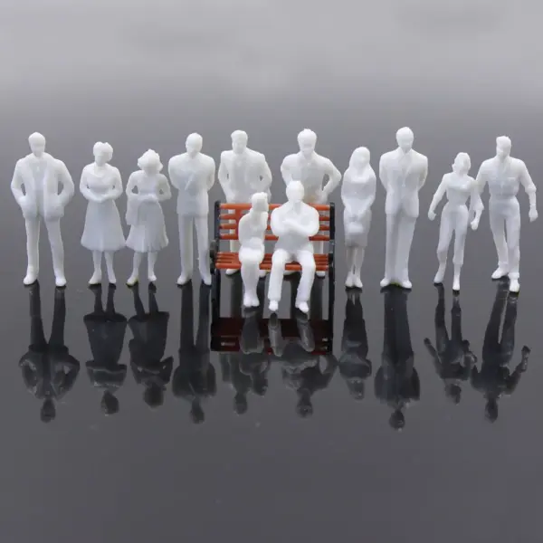 Unpainted O Scale Model Figures Set of 100 - Image 2