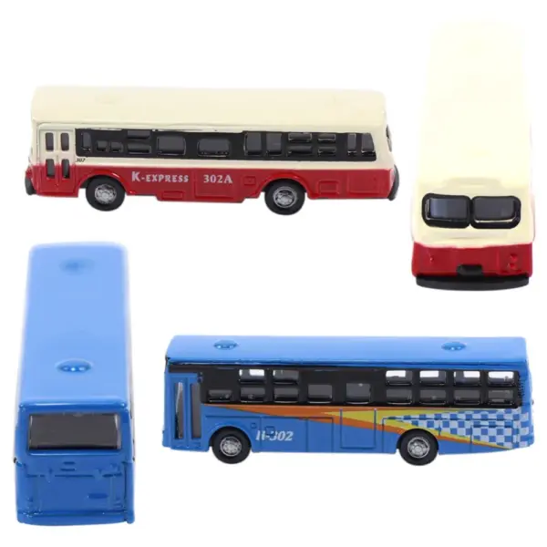 Evemodel 6pcs N Scale Diecast Bus Set BS150 - Image 3
