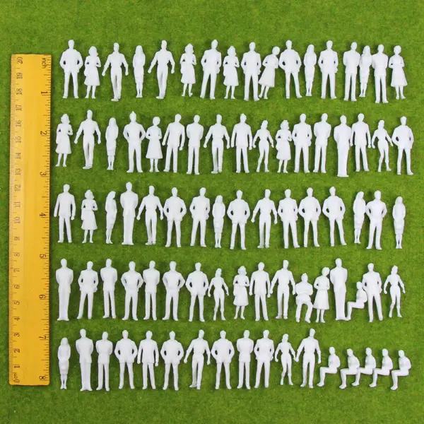 Unpainted O Scale Model Figures Set of 100 - Image 6