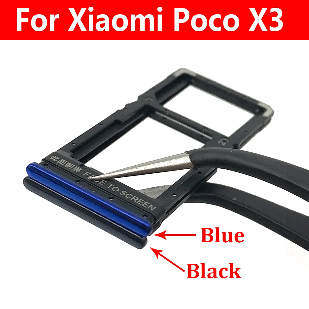 Xiaomi Poco X3 NFC SIM Card Tray Holder 3 Xiaomi Poco X3 NFC SIM Card Tray Holder - Image 3