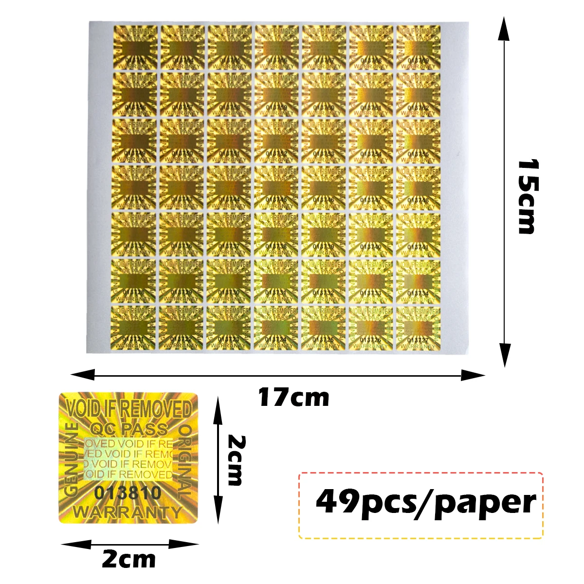 Golden Tamper Evident Security Seal Stickers 3 Golden Tamper Evident Security Seal Stickers - Image 3