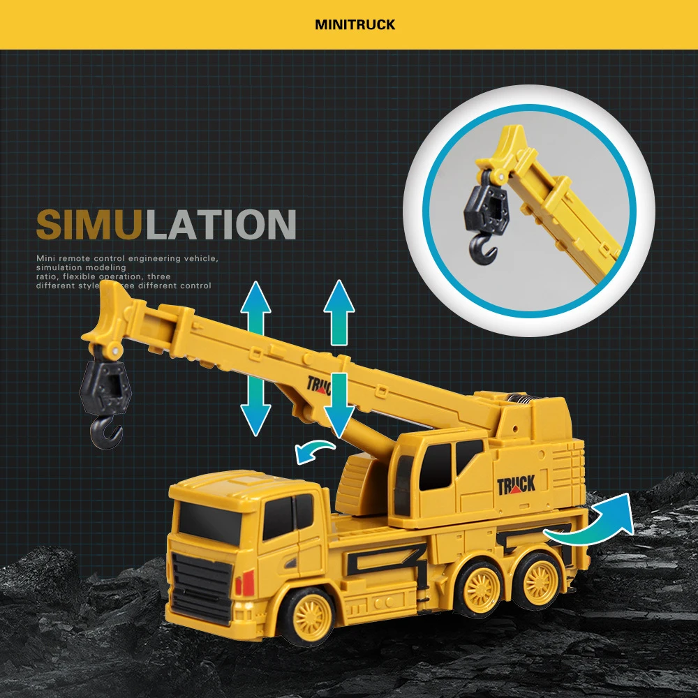 1:64 Mini Remote Control Construction Vehicle 5 1:64 Mini Remote Control Construction Vehicle - Image 5